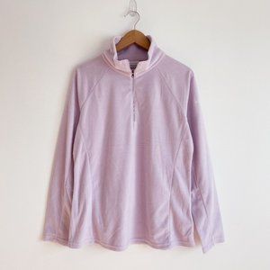 Columbia NWOT Women's Light Weight Fleece, Half Zip Pull Over, Purple, Size L